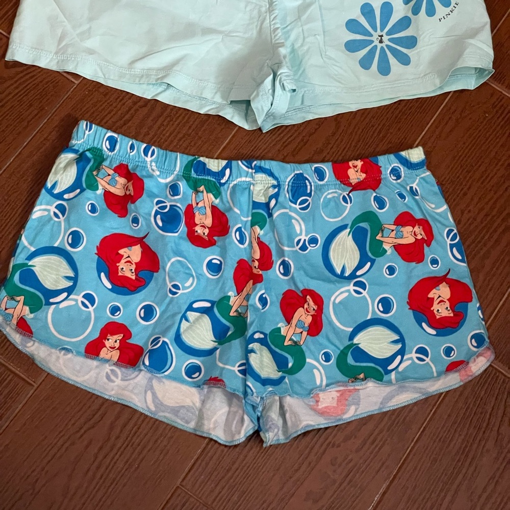 Disney Pinkies Palace Sleepwear shorts elastic cotton size small little mermaid - Picture 4 of 15